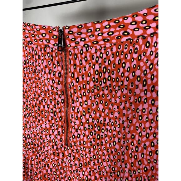 Ted Baker Zandi graphic-print pleated woven midi skirt Women’s 2 US 6 Chic Pink - Picture 4 of 7